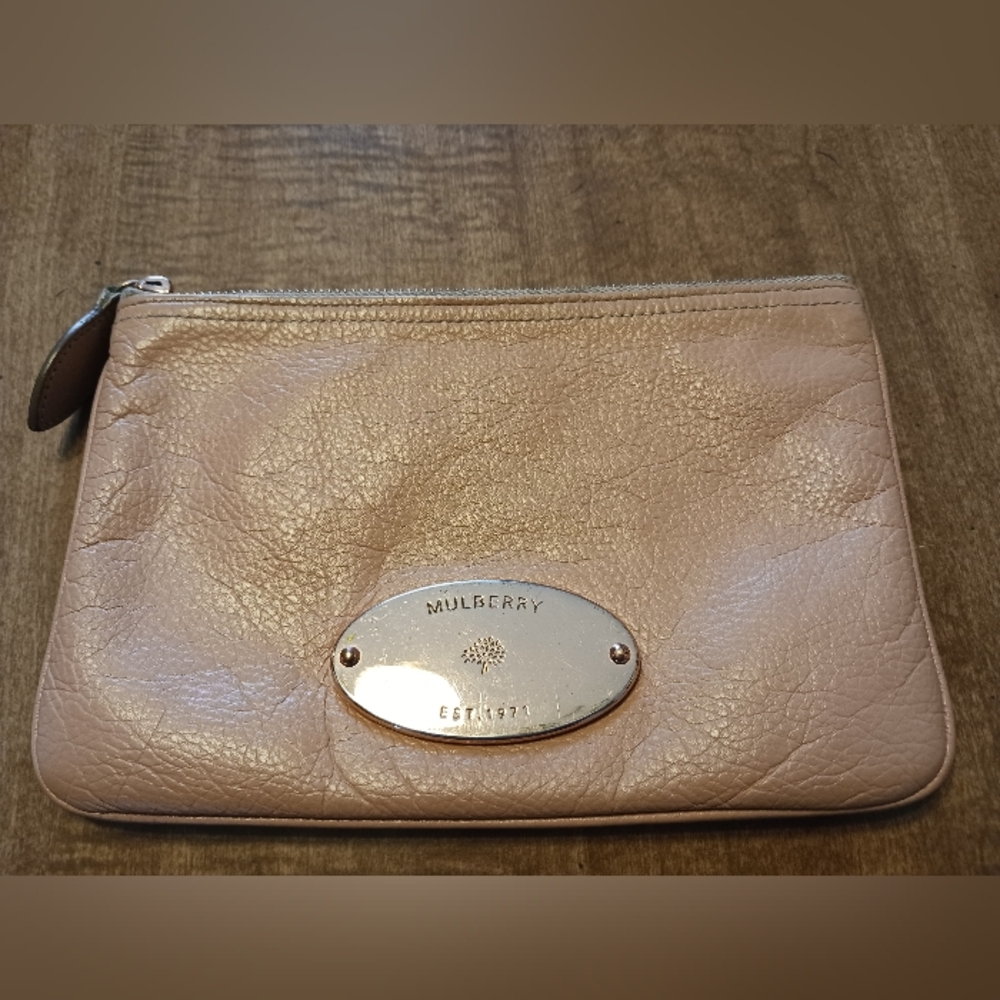 Mulberry pouch blush pink zipper